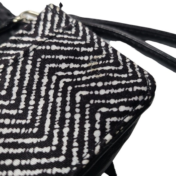 Vera Bradley "Night‎ and Day" Black & White Quilted Snap Coin Purse/Mini Wallett - Picture 7 of 8
